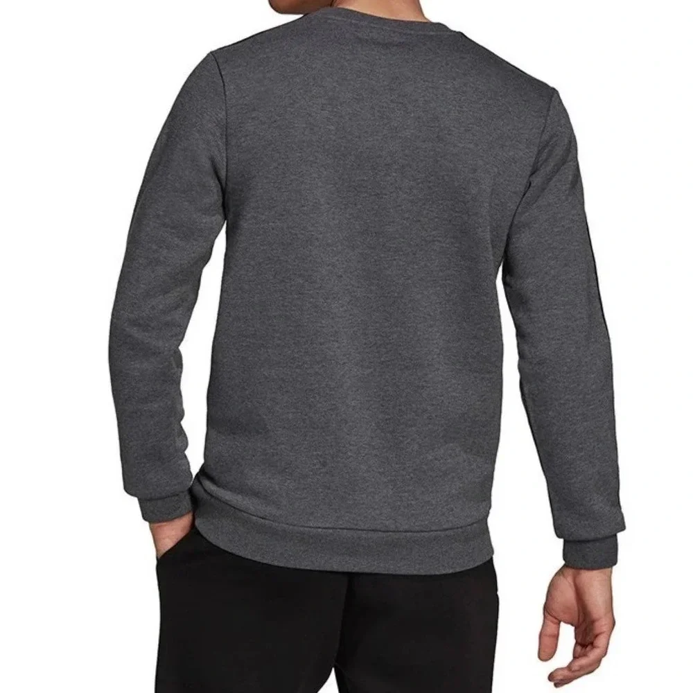 Adidas Essentials 3-Stripes‎ Crewneck Sweatshirt Mens Large Grey Fleece Pullover